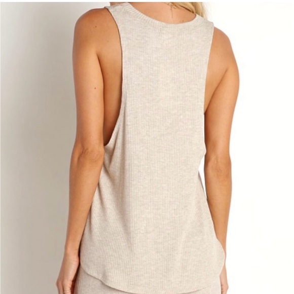 NWT‎ | Eberjey Elon Muscle Tank Oatmeal Large - Picture 2 of 3